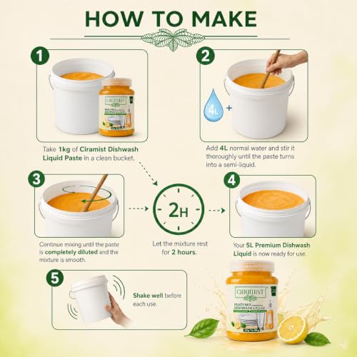 Image of Readymix Dish Wash Concentrate | Powerful Grease-Cutting Dishwashing Liquid for Utensils and Cookware 1KG TO 5KG (DISHWASH PEST)