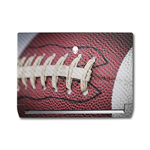 Image of MightySkins Carbon Fiber Skin Compatible With Alienware M17 R5 (2022) Full Wrap Kit - Football Laces | Protective Durable Textured Carbon Fiber Finish | Easy To Apply & Change Styles | Made in the USA