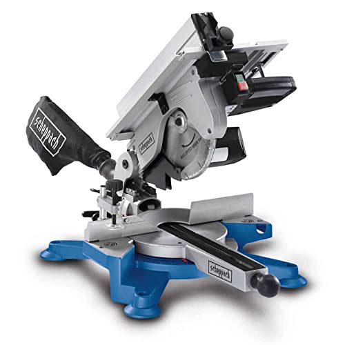 Scheppach Scie HM100T | Scie à onglet Radiale | Scie sur table | Scie pendulaire | 1800W | Lame Ø254mm 60 dents | Légère & Robuste | Fonte en aluminium associe qualité et durabilité