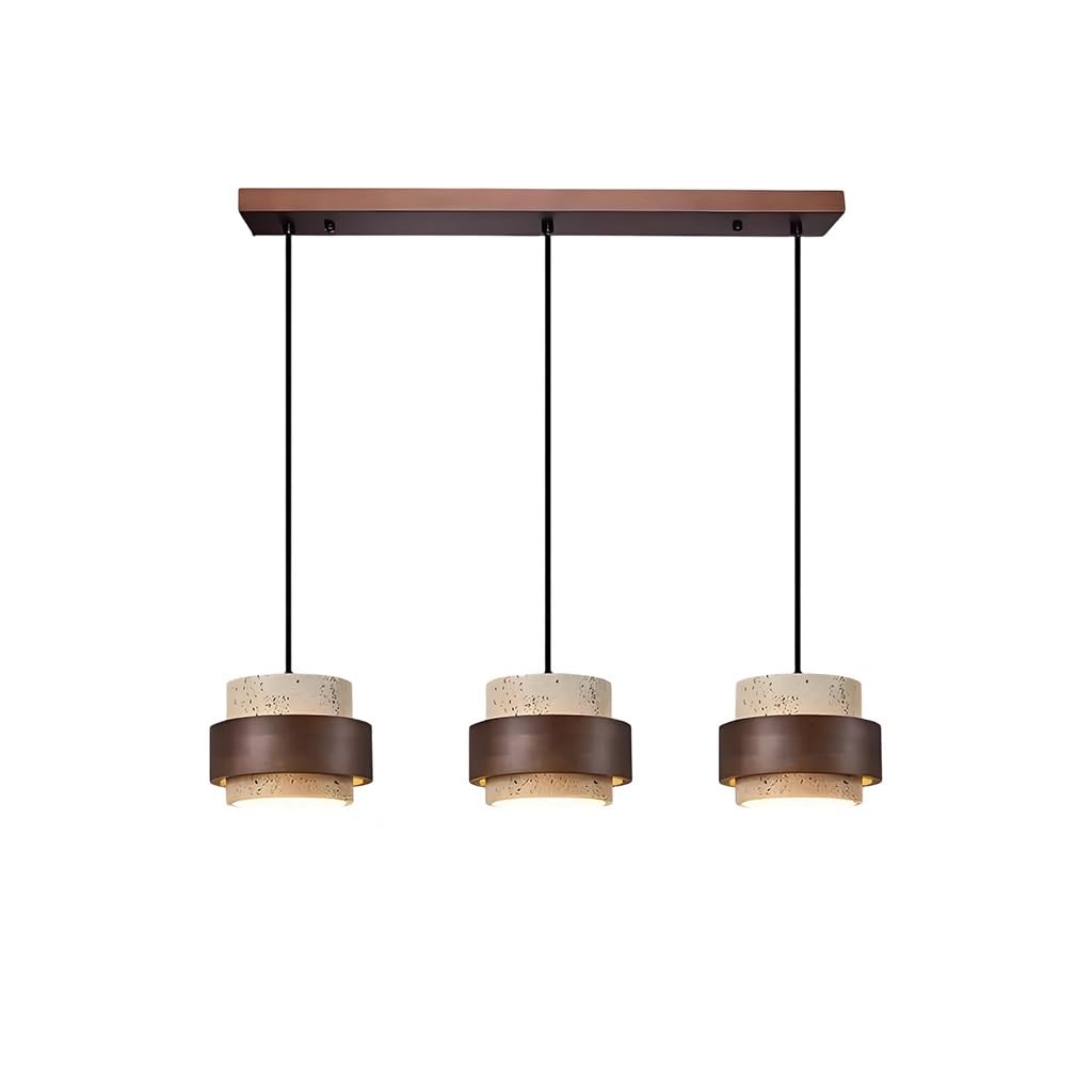 Lampada da soffitto in travertino stile Wabi-Sabi HL817 | Plafoniera