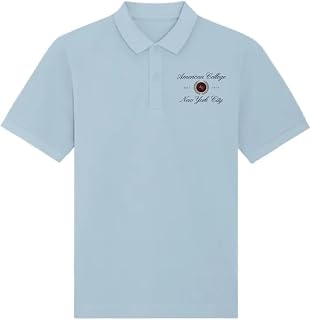 AMERICAN COLLEGE USA, Polo, T-Shirt, Shirt, Herren, Damen, Hemd, Sweatshirt, Lässig, Sportlich, Bedruckt, Bekleidung, Unisex, Manner, Frauen, Modell ACS25PL2 Sky Blue L