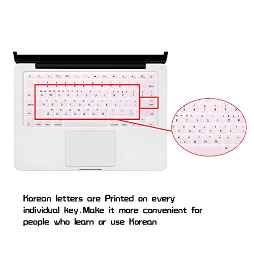 Hrh Korean Silicone Keyboard Cover Skin For Macbook Old Air 13,For Macbook Pro 13/15/17(With Or W/Out Retina Display,2015 Or Older Version)&For Imac Older Usa(Not For Macbook 13 Air A1932)-Light Pink #TOP2