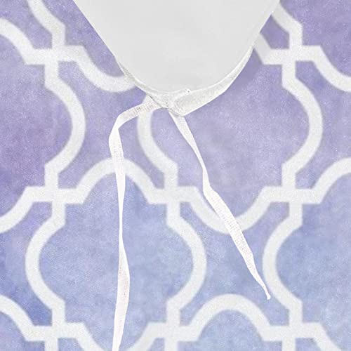 Parure de lit thermique violette au tissage isolant et motif mosaïque - 8