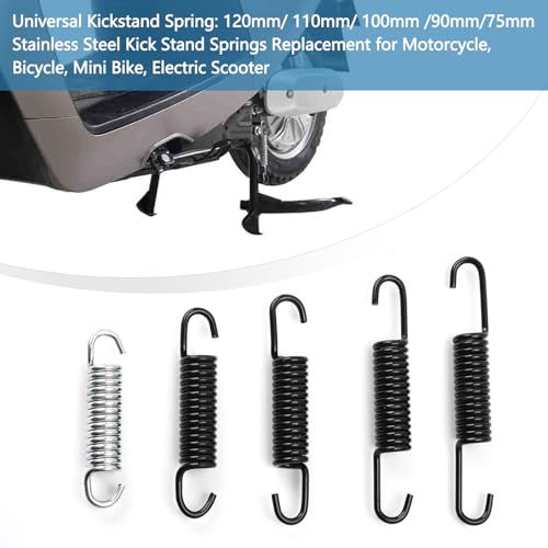 Image of 5Pcs Motorcycle Center Stand Spring in Heavy Spring Steel Material,Overall Length 75mm 90mm 100mm 110mm 120mm