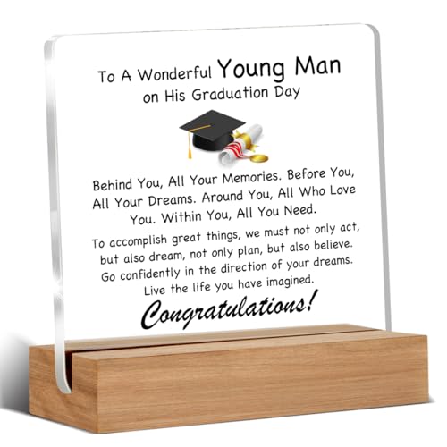 Wonderful Young Man Graduation Plaque