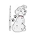 MDGCYDR Adesivo per Auto Cane Adesivi per Auto 3D Simpatico Cane Dalmata Adesivi A Coda Mobile Adesivo Riflettente per Tergicristallo per Finestrini Adesivo per Parabrezza Posteriore Rear