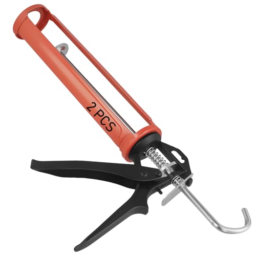 MAKTSAM Professionelle Hochleistungsdichtstoff-Kartuschenpistole für 300-ml-Kartuschen, glatte Dichtstoffpistole für Silikone, Klebstoffe und Füllstoffe, Heimwerker-Werkzeug, 2 Stück