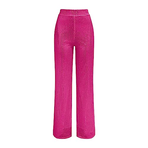 Women's Sequin Wide Leg Pants Party Club Trouser Bling Legging Women Holiday Clubwear Bling Glitter Trousers Pants2