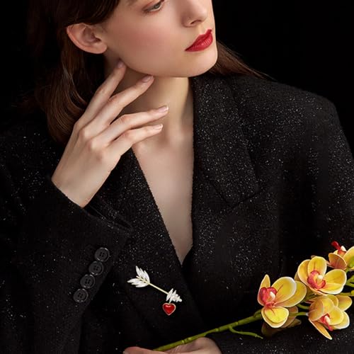 Image of Rhinestone Brooch for Women Rhinestone Brooches Pins Crystal Lapel Pin Jewelry Christmas Valentine's Day Gift for Wife Girlfriend
