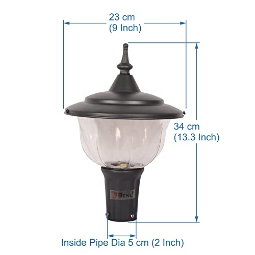 Image of BENE Aluminium Round Adam Garden Light 23 Cm Clear, Grey, Pack of 1 Pc