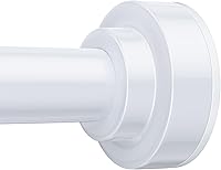 TEECK Adjustable Shower Curtain Rod 32-80 Inch Tension Rod, Rustproof Stainless Steel, No Drill Anti-Slip Install for Bathroom, White