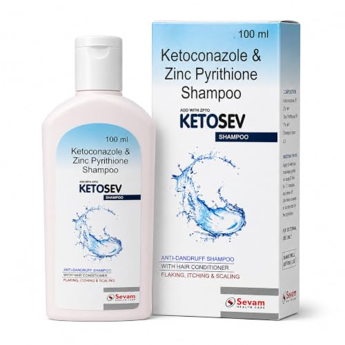 Image of Ketosev Ketoconazole & Zinc Pyrithione Shampoo, 100 ml