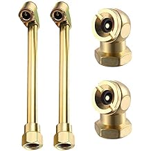 4-Pack Dual Head Air Chuck Set, 2 Way Connection Air Chuck Set, Aulufft 2-In-1 Heavy Duty 1/4FNPT Dual Head Tire Chuck and 1/4 Inch Closed Ball Air Chuck for Tire Inflator Gauge and Air Compressor