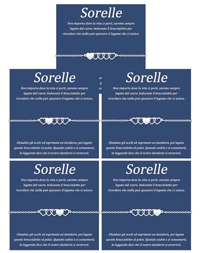 SUNSH 5 PCS Pulseras Para Hermanas, Regalo De Amor, Pulseras Para Mujeres, Regalos Para Hijas/Amigas, Navidad/Cumpleaños/Graduado