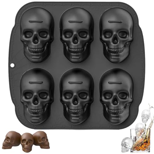 Skull Cake Pan Silicone Mold 6 Cavities Silicone Mold Baking Pan