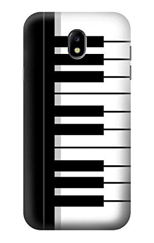 Black and White Piano Keyboard Case Cover For Samsung Galaxy J7 (2017) EU Version