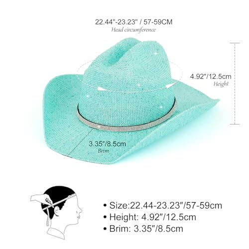 Image of Sequin Cowboy Hat for Men & Women - Sparkly Cowgirl Hat with Thread Detail, Stylish Cowboy Hat for Parties