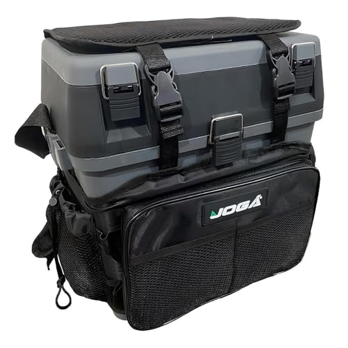 Mochila Caixa De Pesca Com Alça Box Banqueta Jogá Cor: Preto