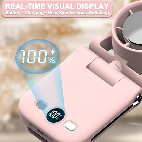 Ventilateur portable à clipser 100 vitesses avec affichage LED et mini batterie rechargeable - 7