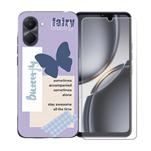 CongJiaLingXi�P�[�X�K�p �� Tecno Spark Go 3 (6.75") �K�p �� �d�����ꂽ�K���X�X�N���[���v���e�N�^�[�A�_�炩���V���R�[���V�F���o���p�[�h�Ռ�TPU�ی�J�o�[�������,LLM46