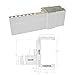 SARTODOORS Modern White Modern Door 32x80 with Strips | Planum 0020 Matte White | Frame Trims Lever Satin Nickel Hardware | Closet Solid Core Door