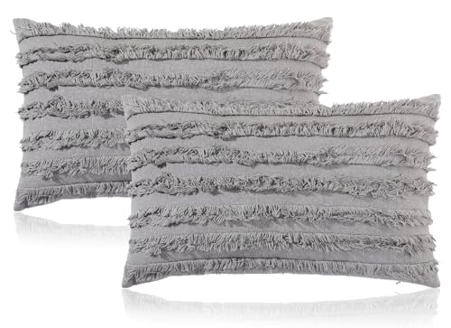 Image of TODY Cotton Cushion Cover 18 inch x 18 inch Set of 2 | 100% Cotton 18x18 inch Cushion Covers | Boho 1818 Cushion Cover for Sofa | Throw Pillow Cover 45 x 45cm