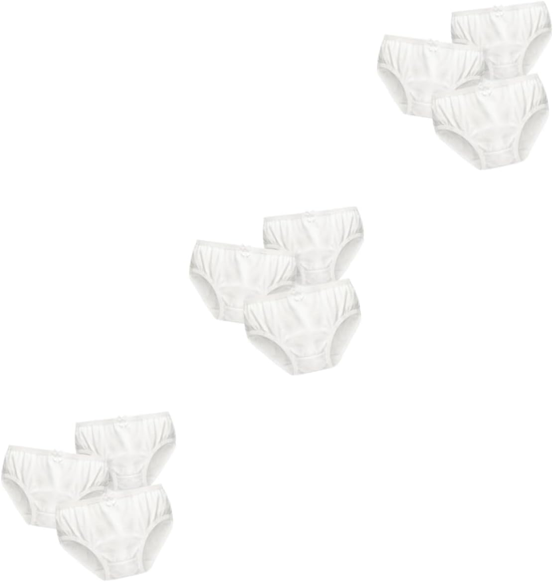 LIFKOME 3sets Cotton Briefs for Girls High Waist Underwear Pack of 3 Breathable Dance Underpants Size 140 3pcs*3
