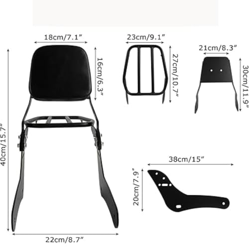 Dossier selle passager détachable Rebel 500 finition acier custom - 5