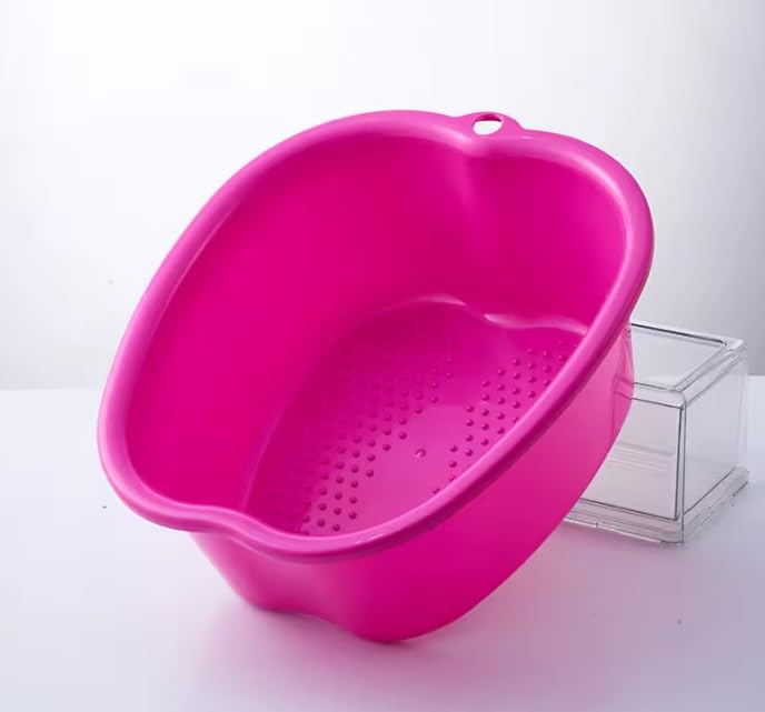 Bañera de spa para eliminar durezas de pies y uñas con cuenco de masaje morado grande