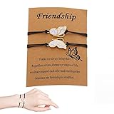 ◐Uso amplio: la pulsera de deseos de mariposa es adecuada para muchas ocasiones y es perfecta para el uso diario, cumpleaños, aniversarios, Navidad o fiestas específicas.