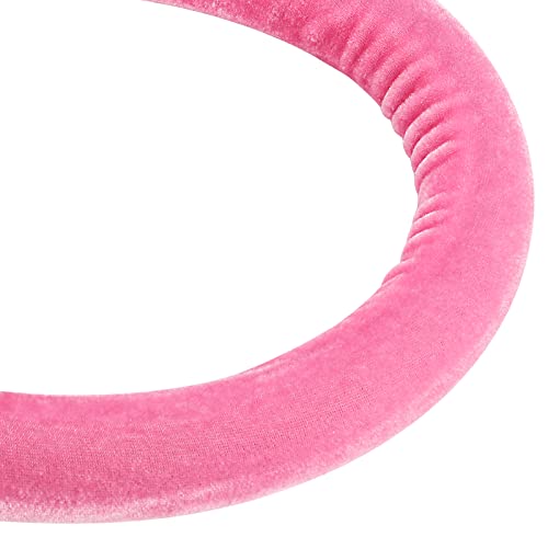 MUKLEI 4 Pack 6.5 Feet Pink Velvet Rope Barrier, Velvet Stanchion Rope with Gold Hooks Velvet Hanging Rope for Movie Theaters, Parties, Hotels, Restaurants