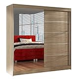 Kleiderschrank mit Spiegel aus Front.