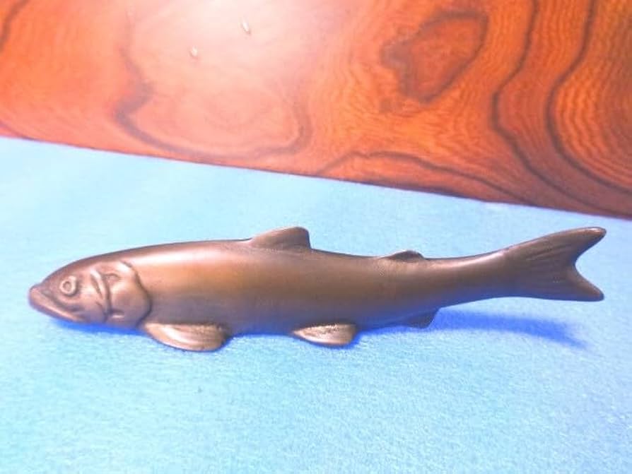 銅製:夫婦鮎置物 銅製:夫婦鮎置物 銅製:夫婦鮎置物