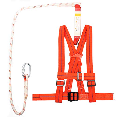 MFZTQ Harnais antichute Harnais avec 2 Points d'ancrage Absorbant Les Chocs Lanyard(Charge Statique: ≥ 1200kg) Cover