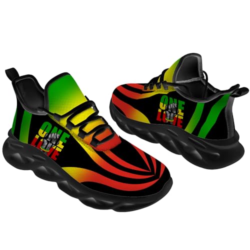 Custom Rasta Sneakers Men Women Running Shoes Add Name Lightweight Walking Tennis Shoes Gifts for Men Women3