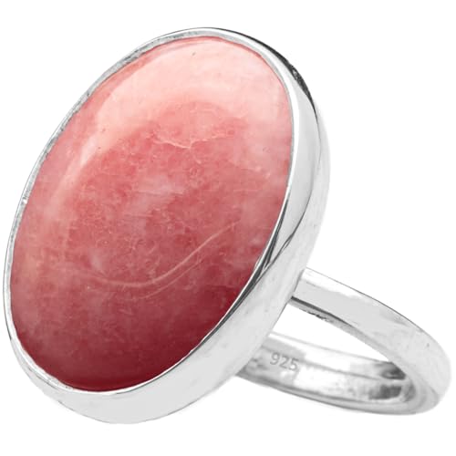 Natural Amazonite Crystal Ring Anti-Tarnish 925 Sterling Silver Oval Solitaire Gemstone Dainty Perseverance Crystal Virgo Wealth Statement Ring Handmade Turkish Fine Jewelry