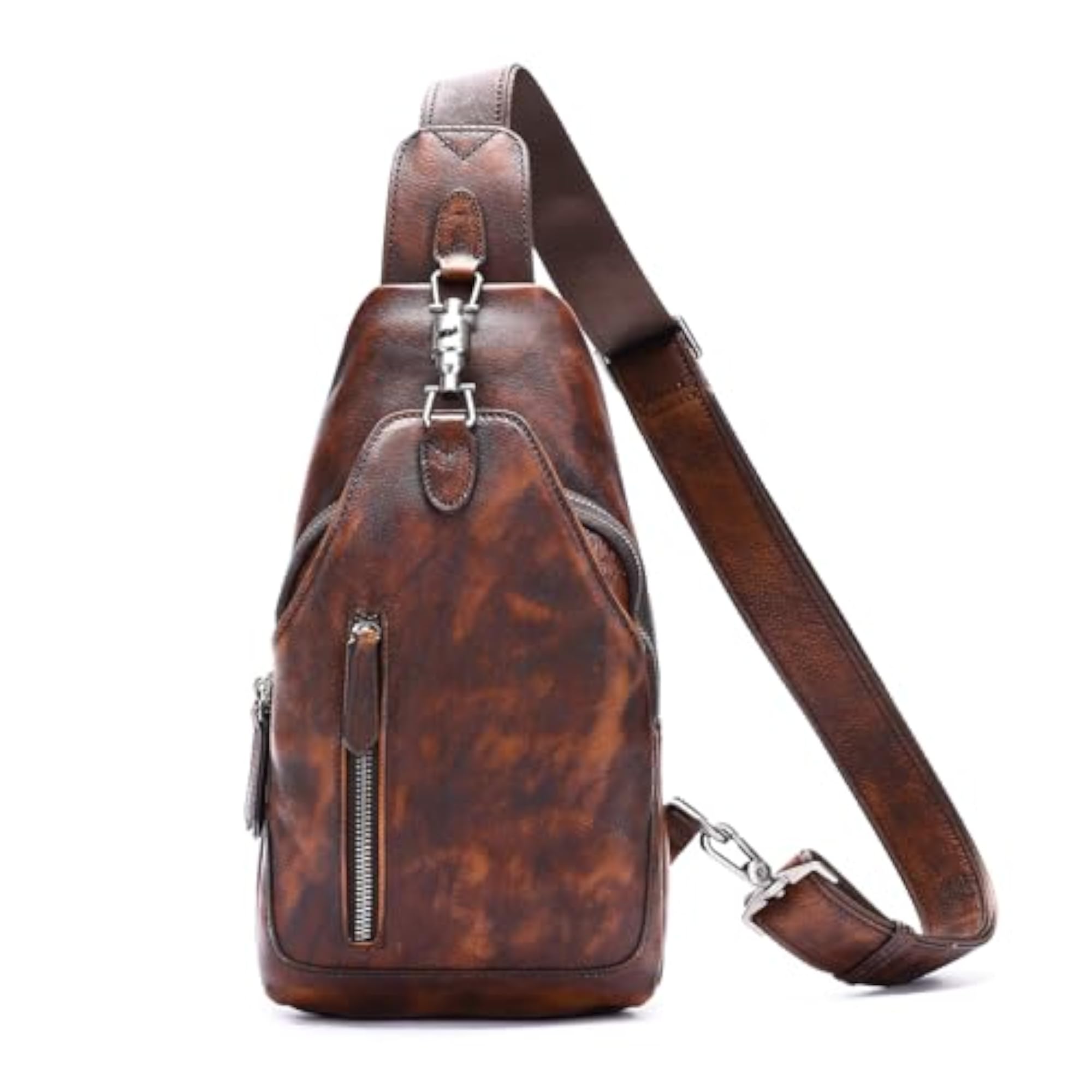 Handmade Classic Vintage Leather Crossbody Sling Bag
