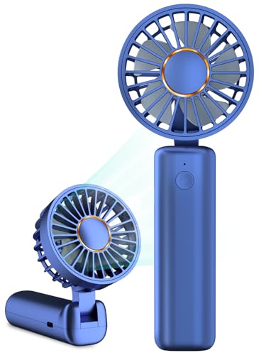 Handheld Fan, Portable Mini Fans 2000mAh USB Rechargeable, 180° Foldable, Ultra Quite, Small...