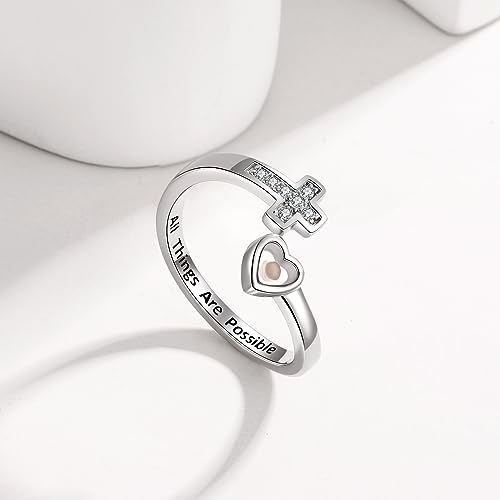 Sterling Silver 925 Mustard Seed Ring Necklace Matthew 17:20 Faith Jewelry Faith Move Mountains Unique Believer gift3