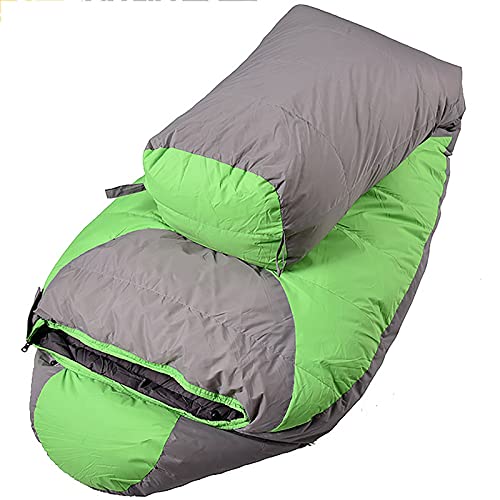 Jianghuayunchuanri Bequemer Schlafsack Outdoor Down Schlafsack Herbst und Winter Outdoor Camping Schlafsack Indoor- und Outdoor-Aktivitäten (Farbe : Grün, Size : 210x80x50cm) - Image 3