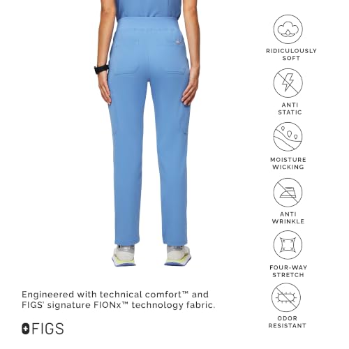 Image of FIGS YOLA High Waisted Skinny Scrub Pants for Women - 11 Pockets, 4-Way Stretch, Yoga Waistband