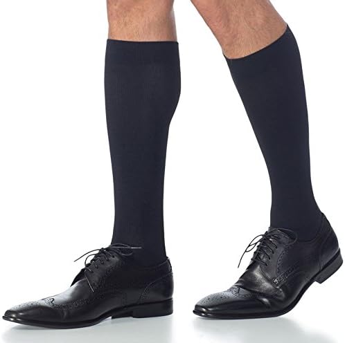 Sigvaris Men's Midtown Microfiber 820 Grip Top Knee-High Socks 20-30mmHg