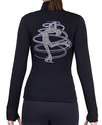 ny2 sportswear figure skating polartec polar fleece jacket with rhinestones jr230mix - adult sizes
