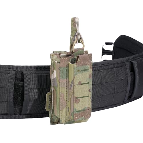 ANSNOW Molle Rifle Mag Pouches and Magazine Pouches for M4 M14 M16 Ak Ar Elastic Adjustable Nylon Magazine Pouch/Single, Multicam - Image 7