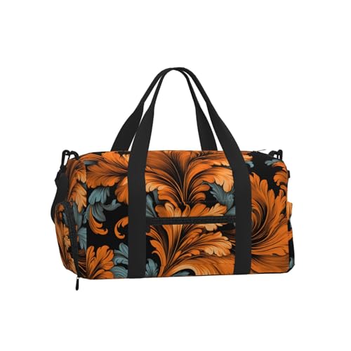 Sac de sport paisley floral résistant à l'eau sac de voyage léger bohème