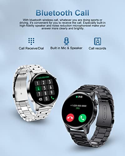 LIGE Smart Watch for Men,1.32" HD Fitness Tracker with Bluetooth Calls with Blood Pressure/Heart Rate Tracker,Pedometer,Carioes IP67 Waterproof Bluetooth Men's Smart Watch for Android and iOS
