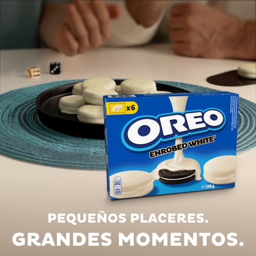 Miniatura 7 de Oreo Bañadas Blanco, Galletas De Chocolate Rellenas De Crema De Vainilla Con Cobertura Sabor A Chocolate Blanco, Paquete De 6 Bolsitas De 2 Ud, Caja De 10 X 246 G