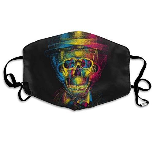 Preisvergleich Produktbild Vbnbvn Unisex Mundmaske,Wiederverwendbar Anti Staub Schutzhülle,Gesichtsmaske Mr. Skull Anti Pollution Washable Reusable Mouth Masks for Man Woman