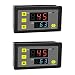 AITIAO 2Pcs DC 24V 20A Relay Module with Dual LED Digital Display Programmable Cycle Timer Switch ON-Off Control