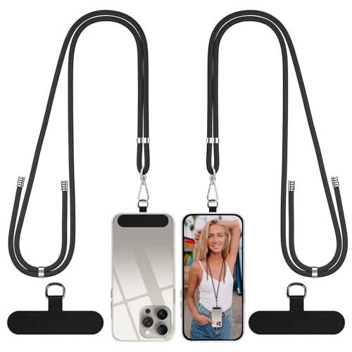 SHANSHUI Phone Lanyard, Crossbody Cell Phone Lanyard, 2X Durable Pads, Adjustable Cell Phone Strap Premium Nylon Lanyards Around The Neck Fitting for All Most Smartphones